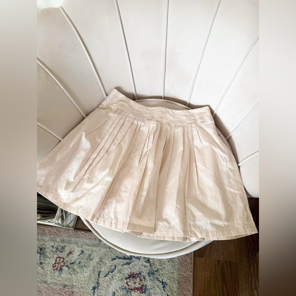 Soft Blush Pink Vintage Pleated Mini Skirt